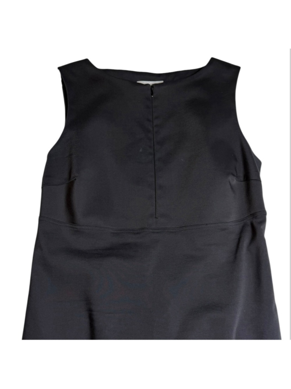 Sarah Pacini Black Sleeveless Sheath Dress Women’s Size Medium Minimalist LBD - Picture 2 of 8